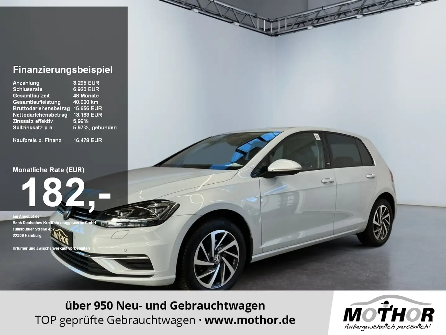 Volkswagen Golf VII Sound TSI Klimaautomaitk Sitzheizung Weiß - 1