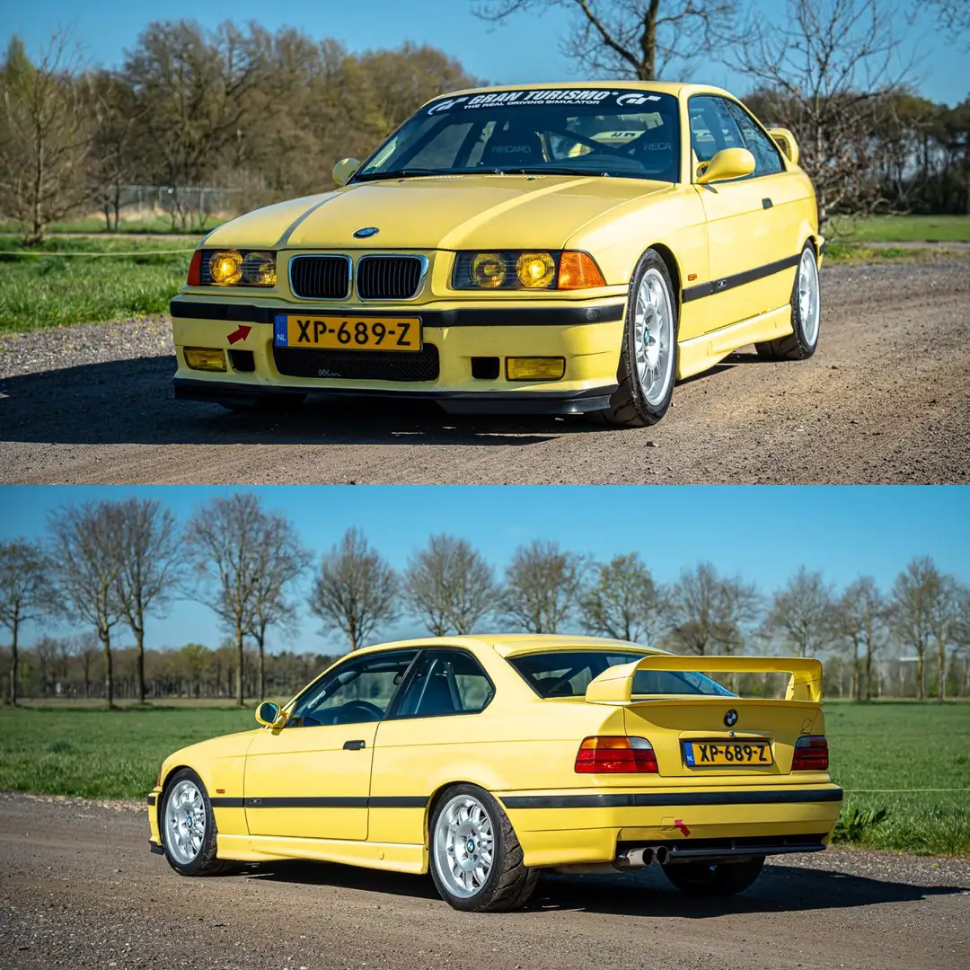 BMW 328 E36 328i Coupé Ring-/tracktool Dakargelb Geel - 2