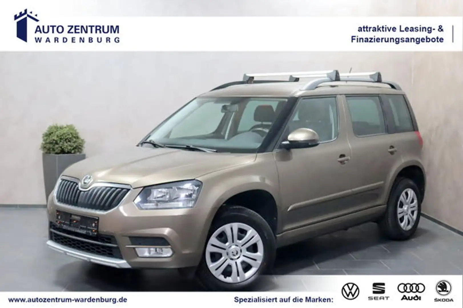 Skoda Yeti 2.0 TDI Cool Edition AHK DACHTRÄGER PDC SHZ Braun - 1