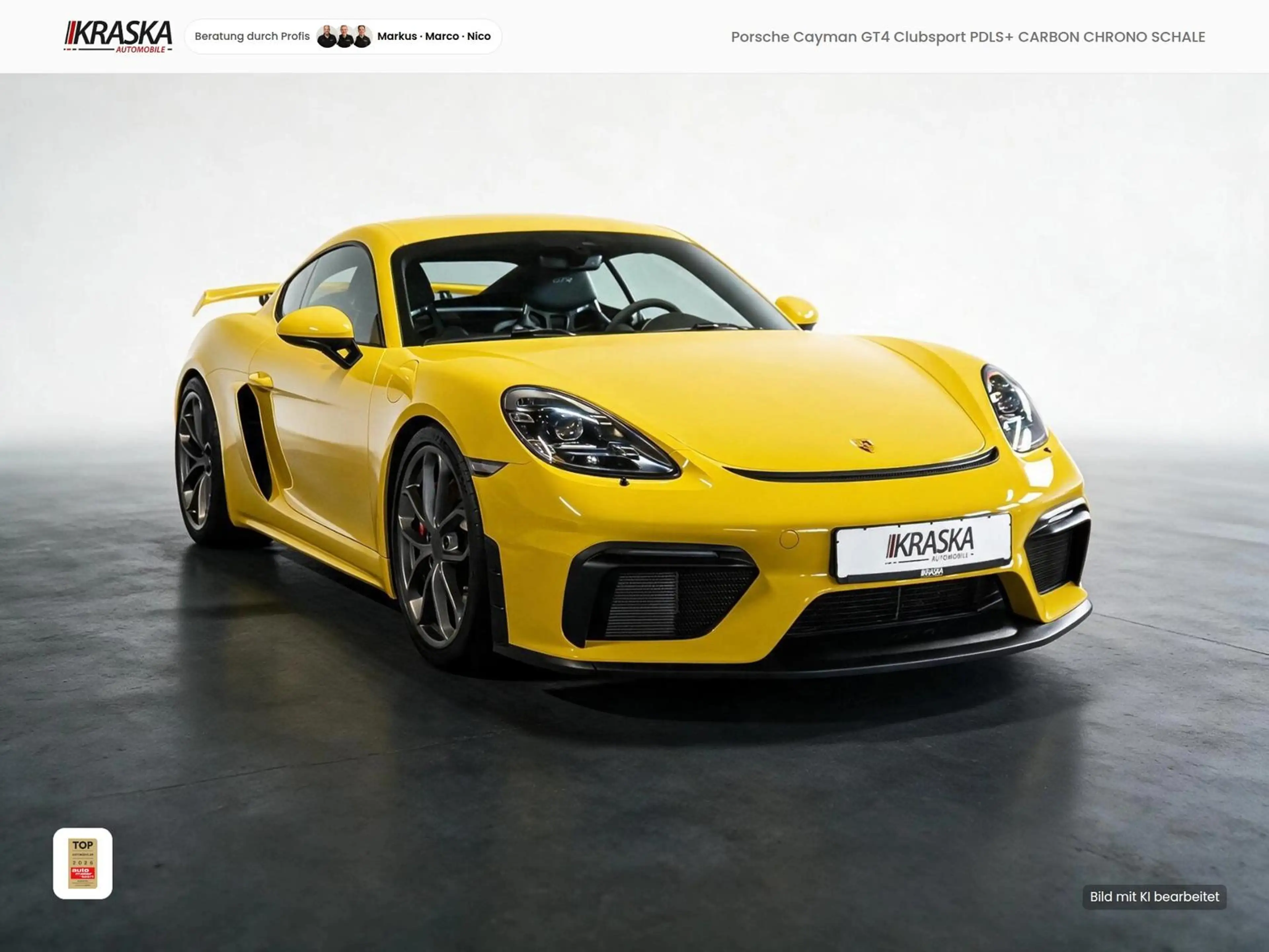 Porsche Cayman GT4 Clubsport PDLS+ CARBON CHRONO SCHALE — photo 5
