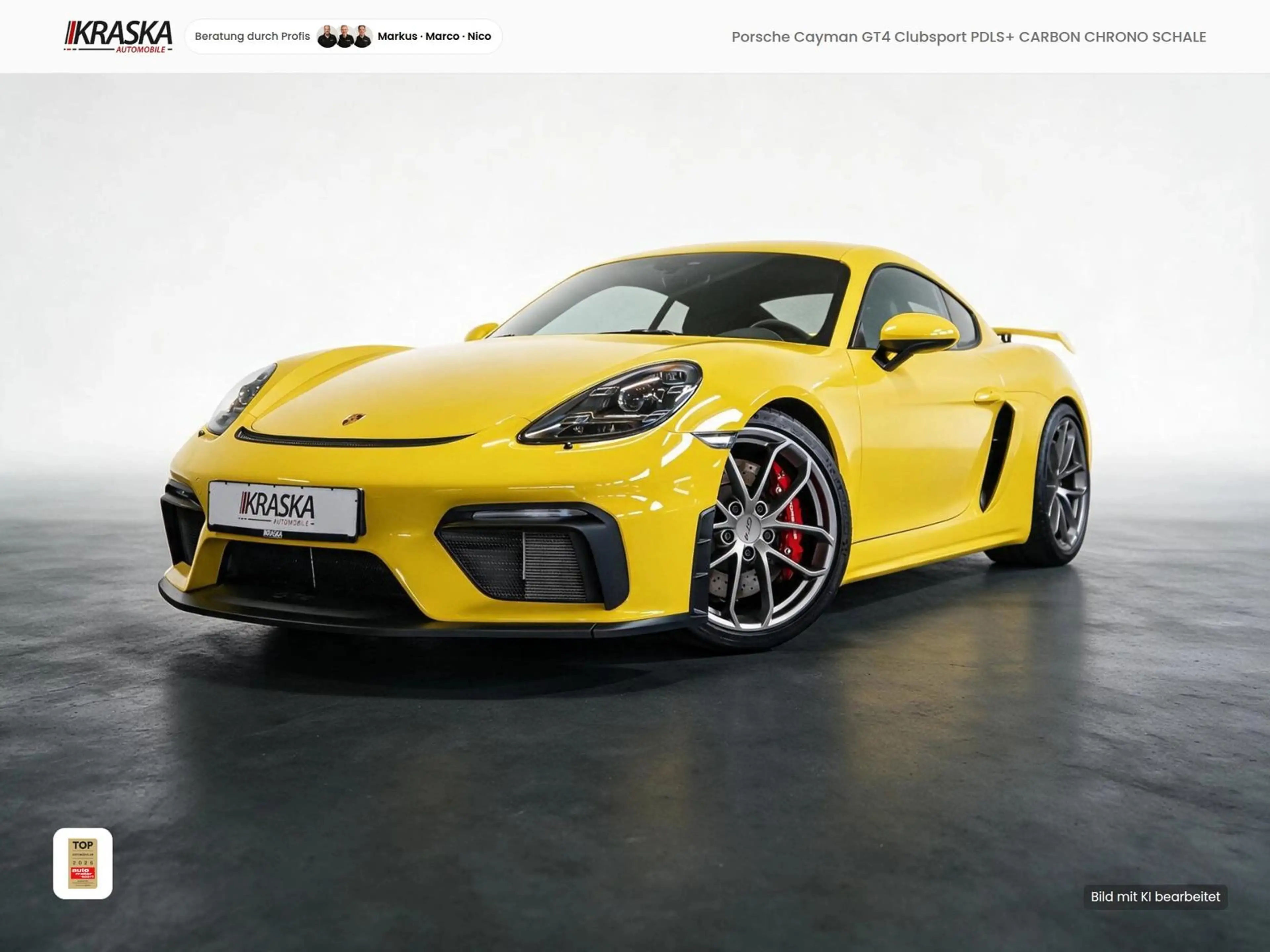 Porsche Cayman GT4 Clubsport PDLS+ CARBON CHRONO SCHALE — photo 4