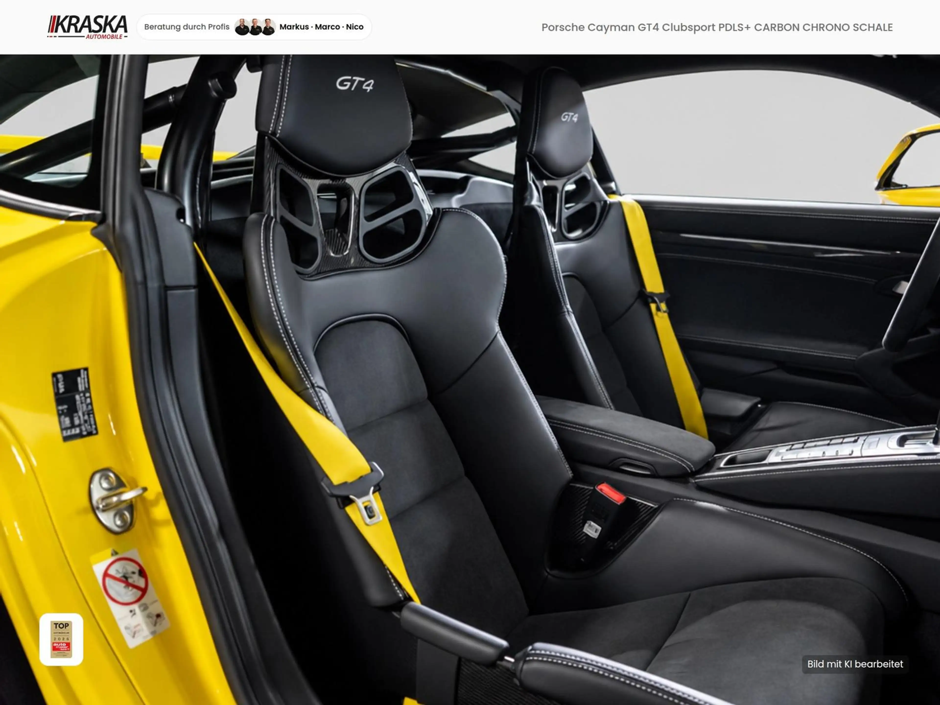 Porsche Cayman GT4 Clubsport PDLS+ CARBON CHRONO SCHALE — photo 11