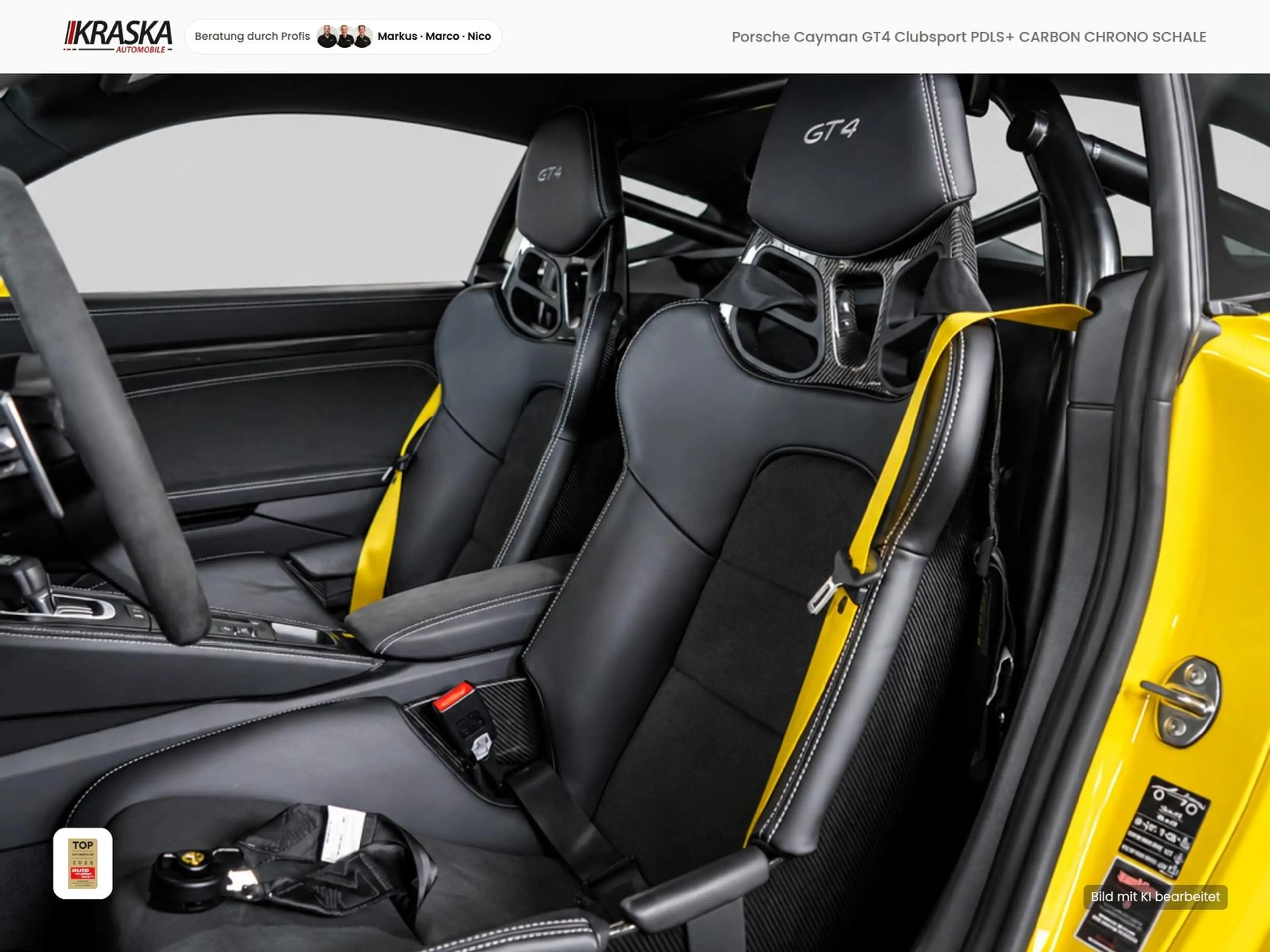 Porsche Cayman GT4 Clubsport PDLS+ CARBON CHRONO SCHALE — photo 10