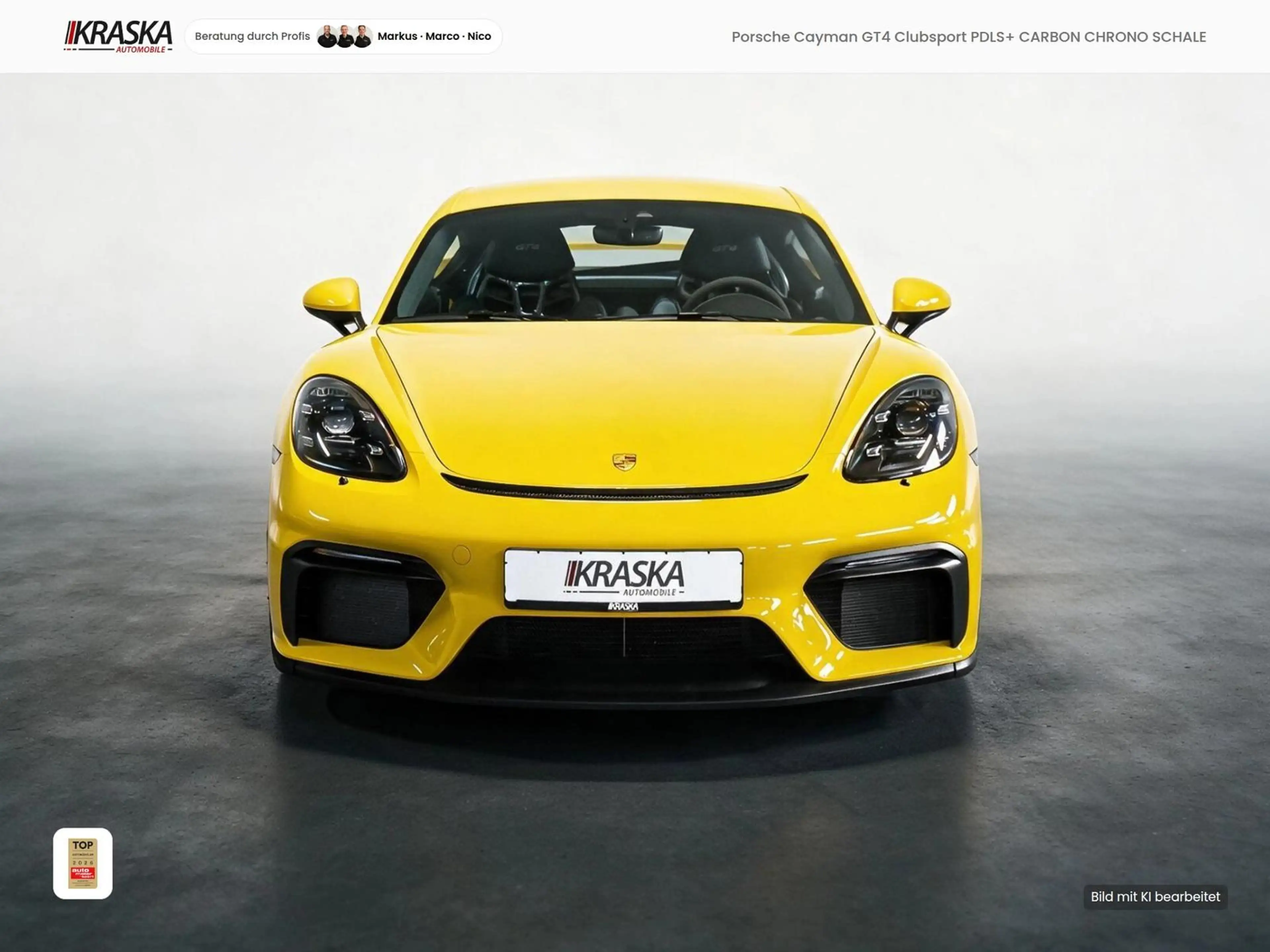 Porsche Cayman GT4 Clubsport PDLS+ CARBON CHRONO SCHALE — photo 2