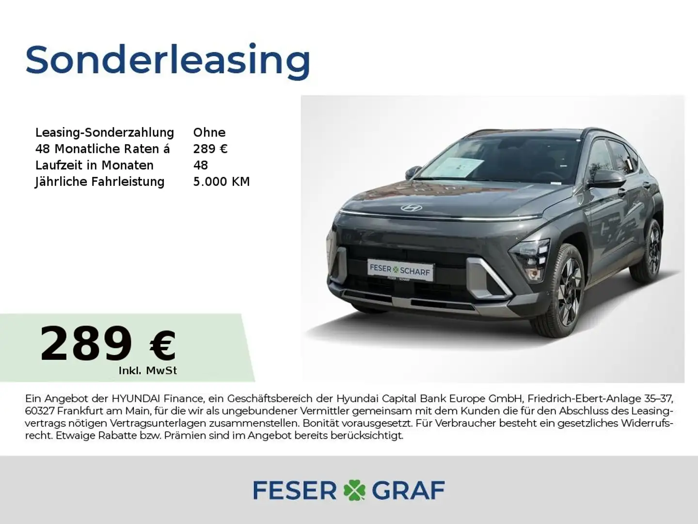 Hyundai KONA TREND ASSIST-PAKET NAVI LED CAM SHZ LHZ Gris - 1