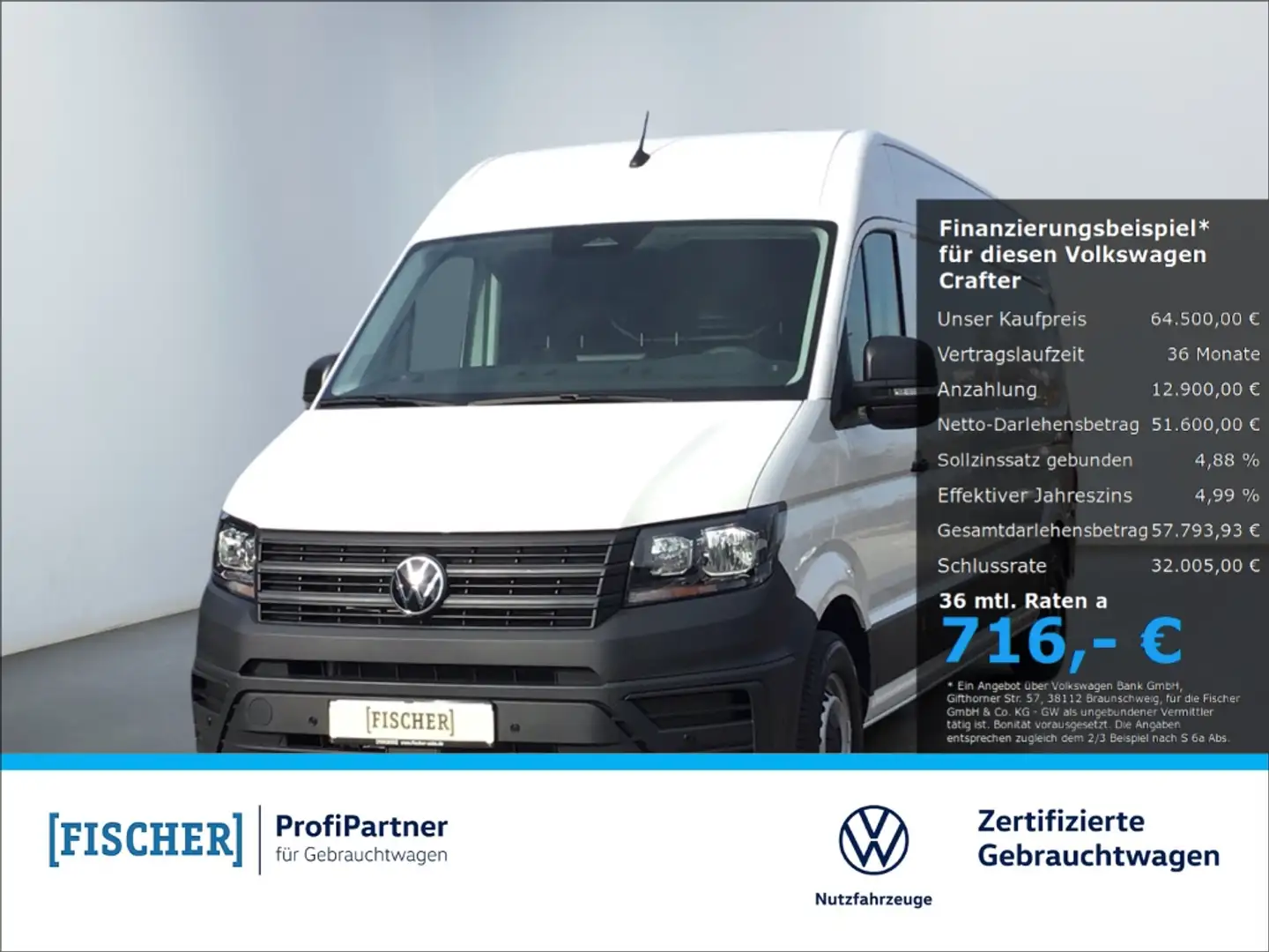 Volkswagen Crafter 35 2.0TDI Kasten lang LR HD Carplay Rear V Weiß - 1