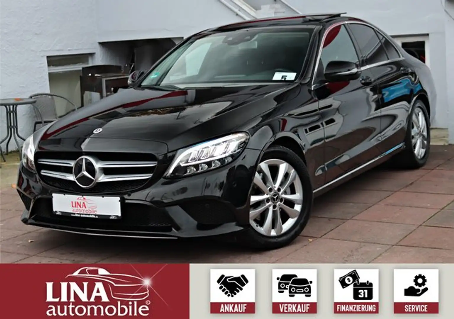 Mercedes-Benz C 200 C 200 2.Hd*LUFTFED*PANORAMA*HUD*360°Kamera*AHK Schwarz - 1
