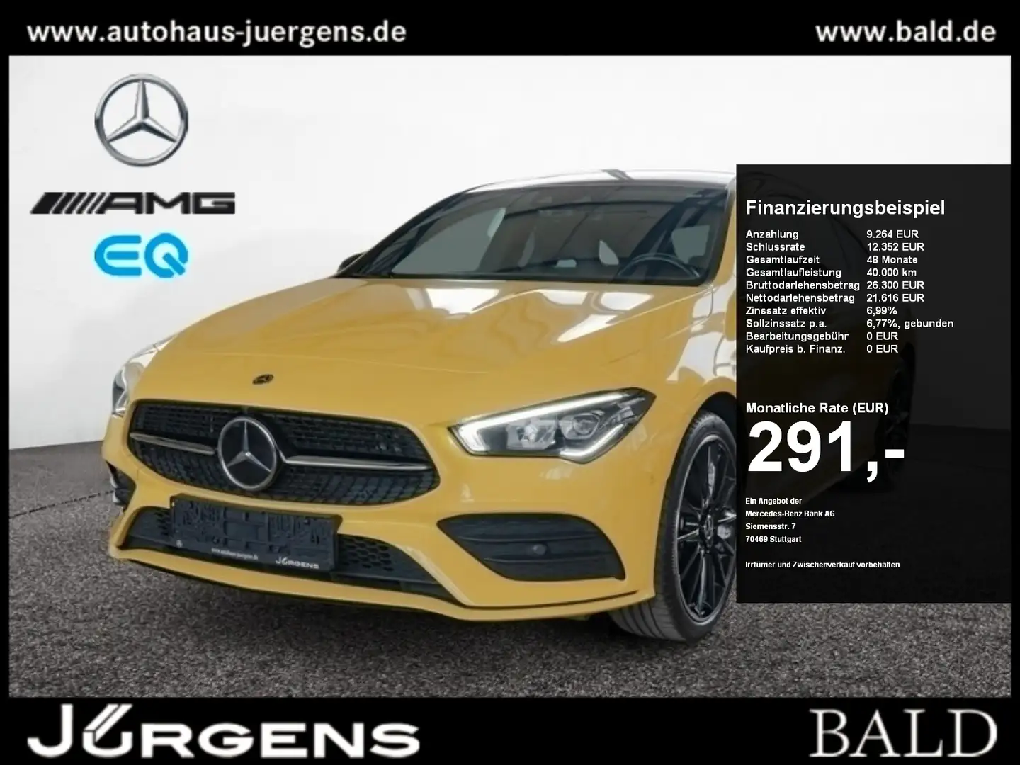 Mercedes-Benz CLA 250 e SB AMG-Sport/LED/360/Pano/Night/Distr Gelb - 1