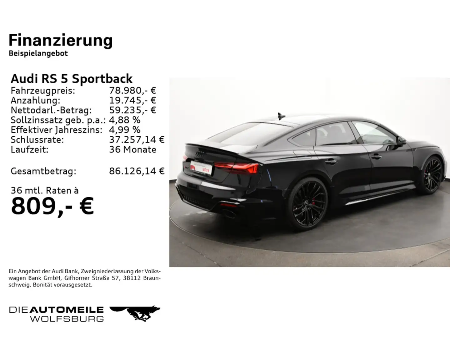 Audi RS5 2.9 TFSI quattro tiptronic Pano/H Noir - 2