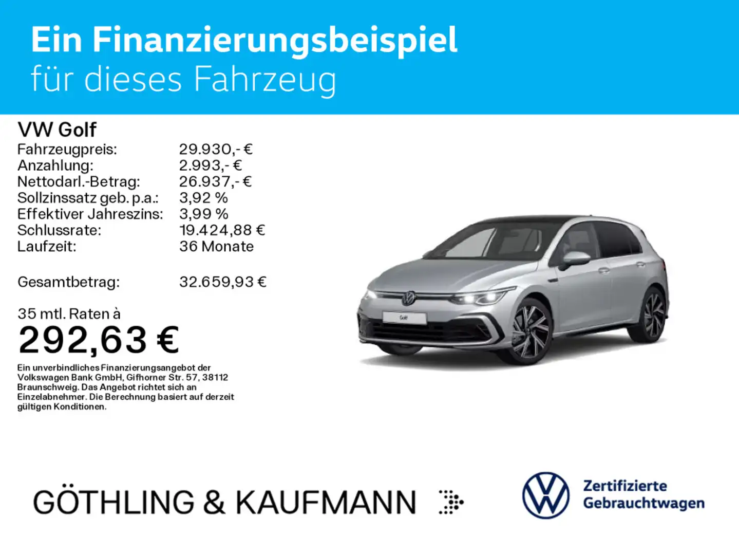 Volkswagen Golf R-Line 1.5 eTSI DSG*NAVI*PANO*KAM*DCC*H&K*I Silber - 2