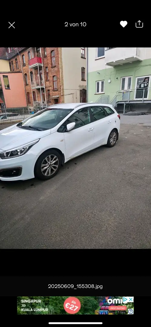Kia Ceed SW / cee'd SW 1.6 GDI DCT Platinum Edition Klima/Navi/UNFALLFREI Blanco - 2