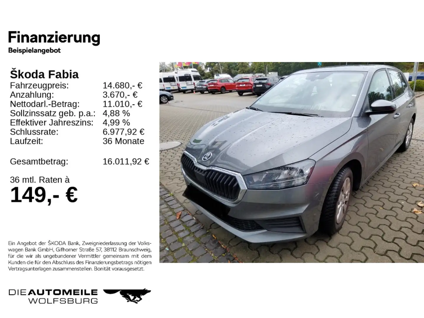 Skoda Fabia 3 III 1.0 Active LED/Einparkhi Gris - 2