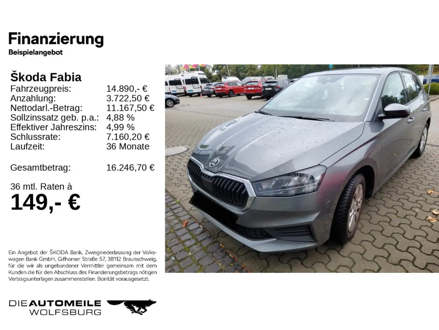 Skoda Fabia 3 III 1.0 Active LED/Einparkhi Grau - 2