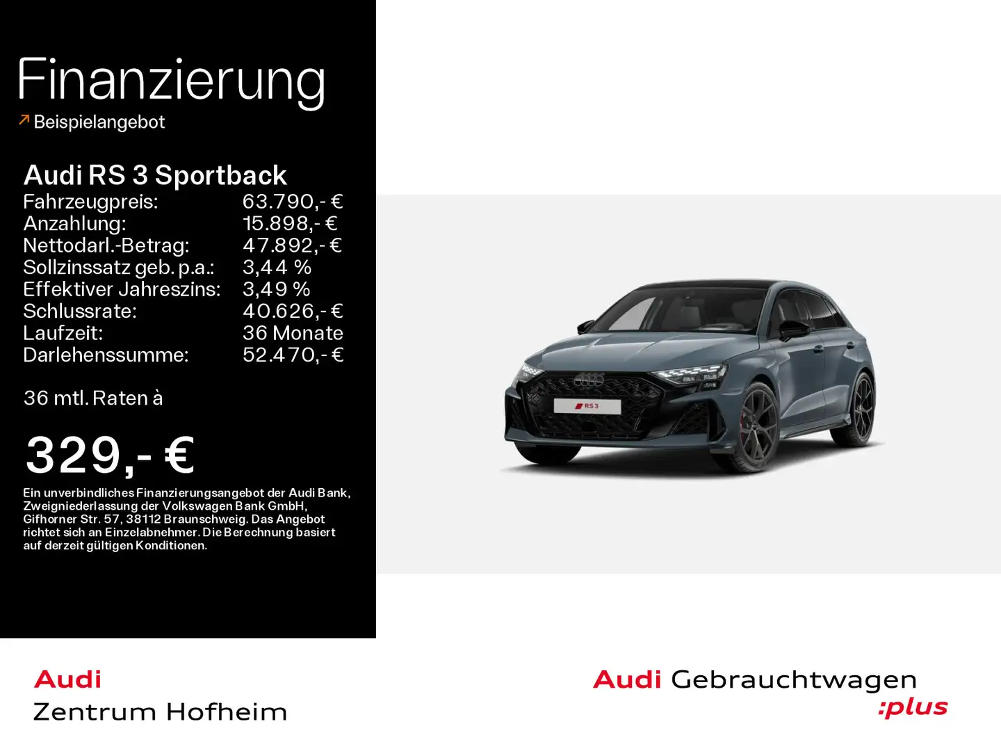 Audi RS3 *280 km/h*Pano*Matrix*Virtual*Navi Šedá - 1