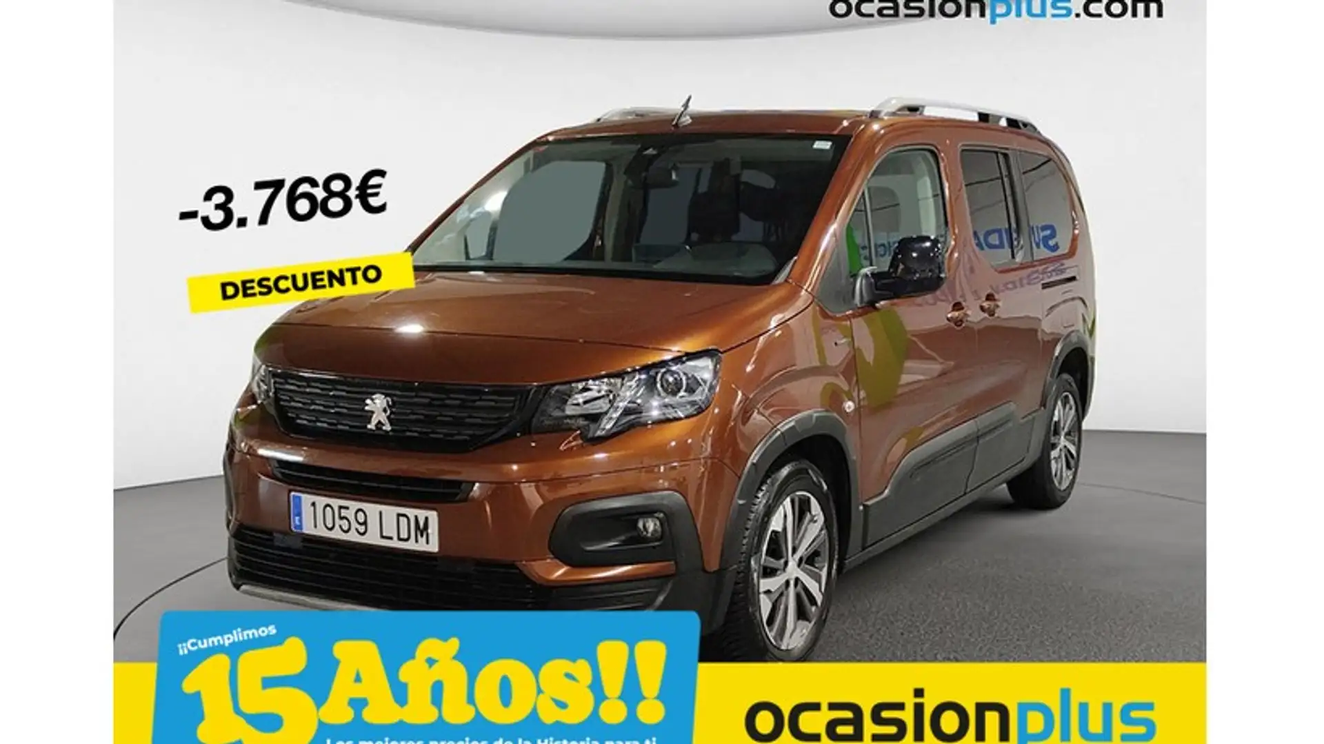 Peugeot Rifter 1.5BlueHDi S&S Long GT Line EAT8 130 Brun - 1