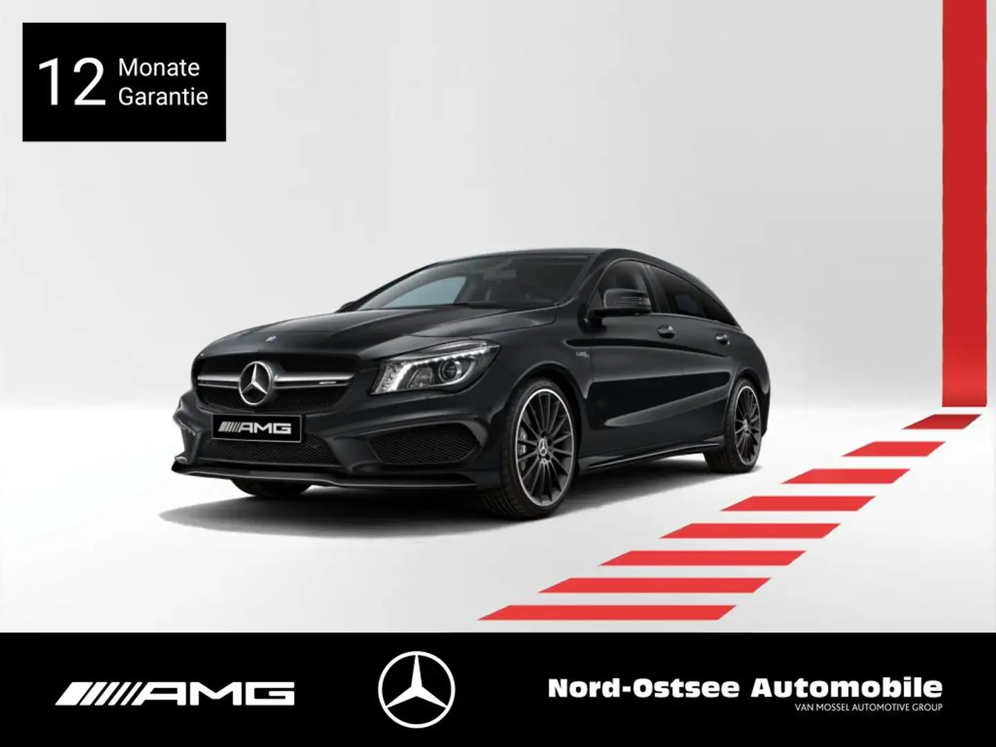 Mercedes-Benz CLA 45 AMG SB 4M Pano SpurH Sportauspuff Navi Noir - 1