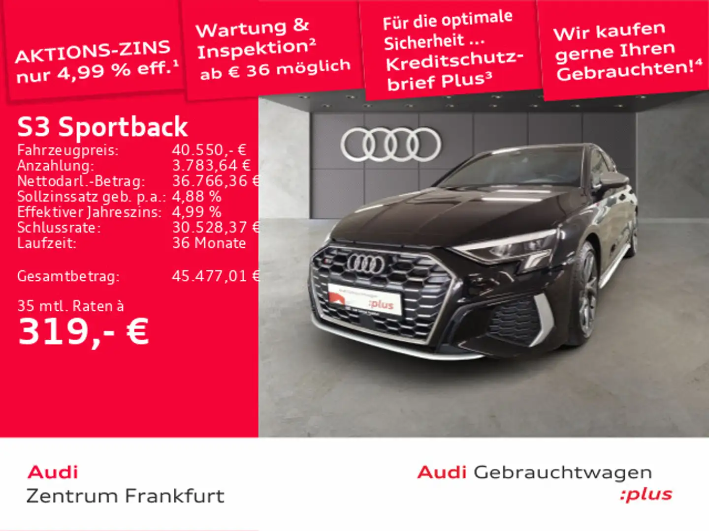 Audi S3 TFSI S tronic LED DAB Tempomat Schwarz - 1