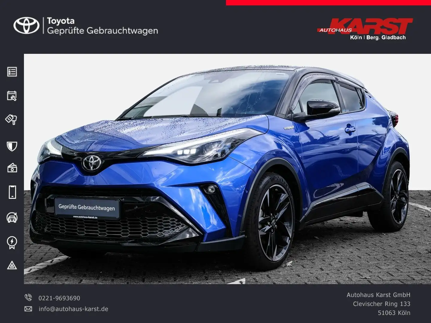 Toyota C-HR 2.0-l-Hybrid 5-Türer GR Sport Carplay+LED+ Azul - 1