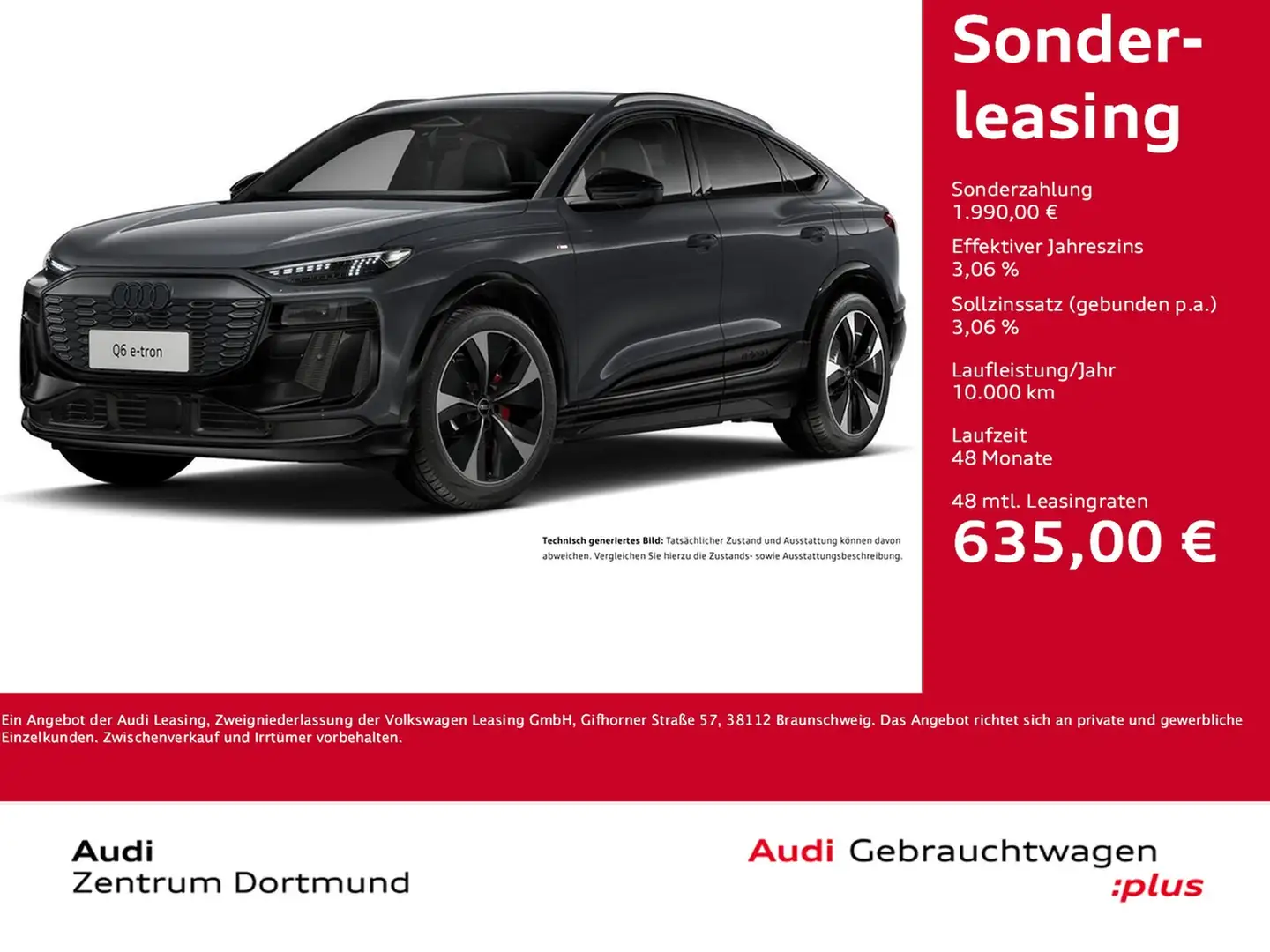 Audi Q6 e-tron Sportback S LINE B&O AHK 360°CAM LM21 Grau - 1