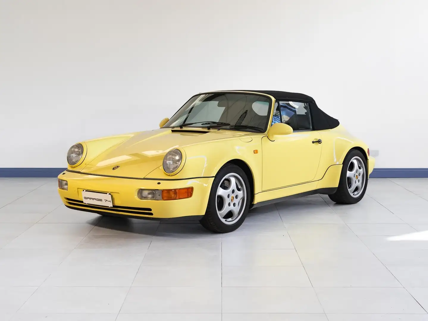 Porsche 964 911 Cabrio 3.6 Carrera 2 Turbo Look Jaune - 1