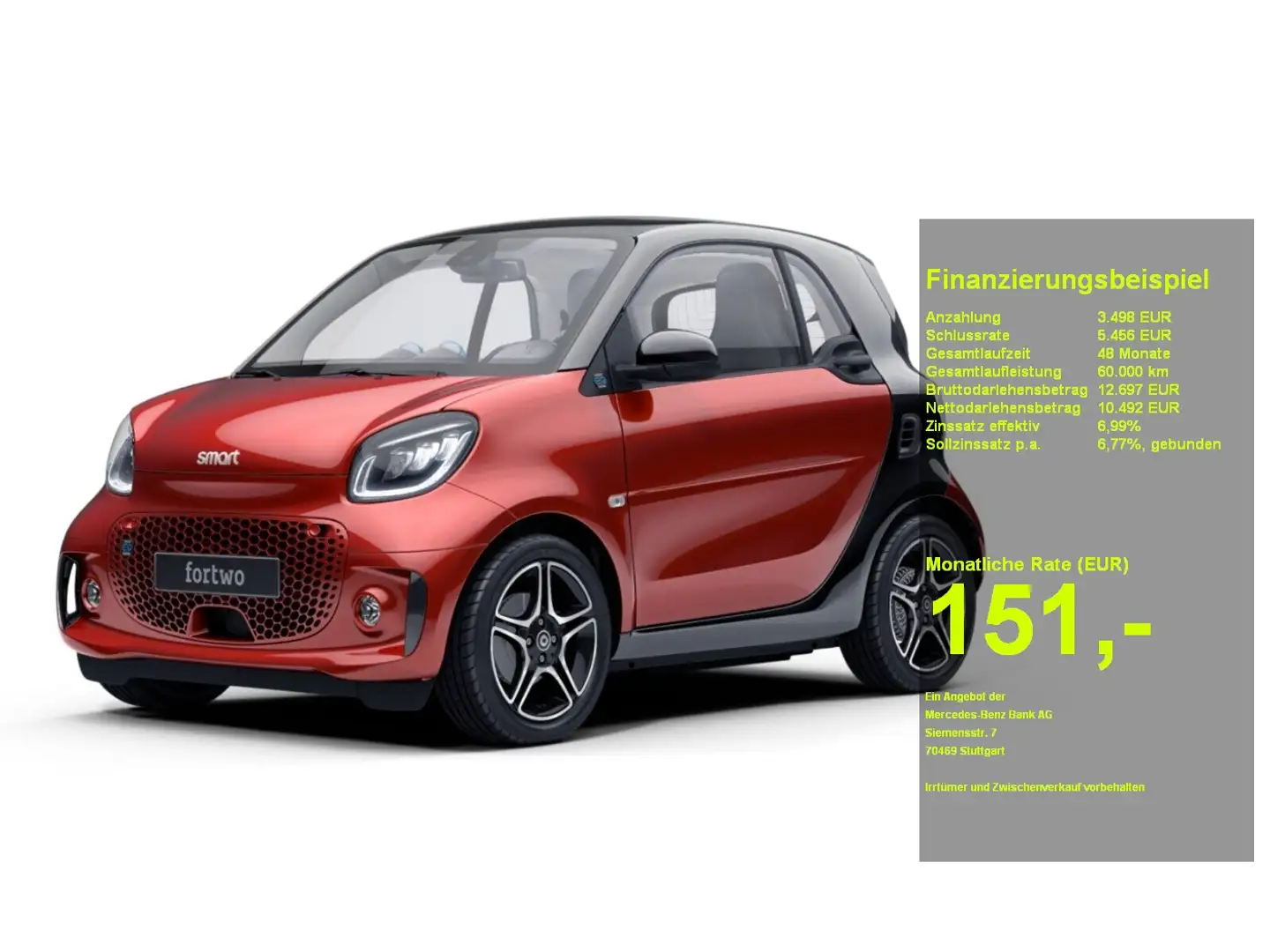 smart forTwo EQ  Exclusive PANO LED KAMERA JBL Rot - 1