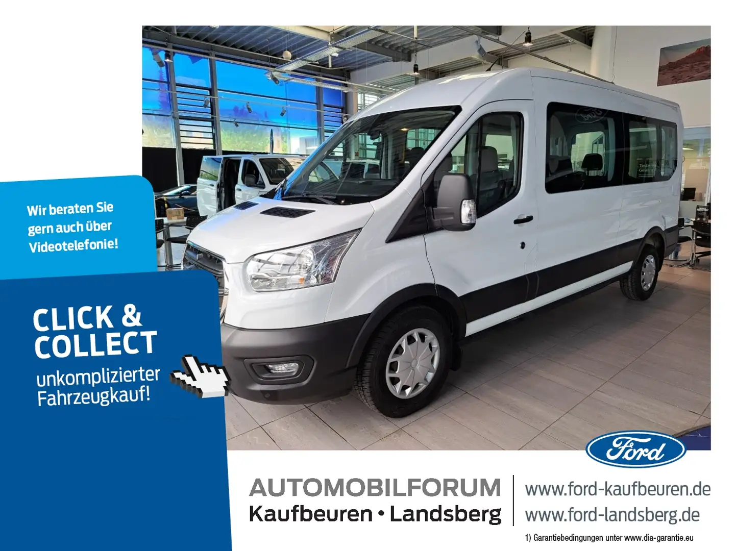 Ford Transit Kombi 2.0 TDCi 350 L2 H2 PKW Navi 9Sitze Biały - 1
