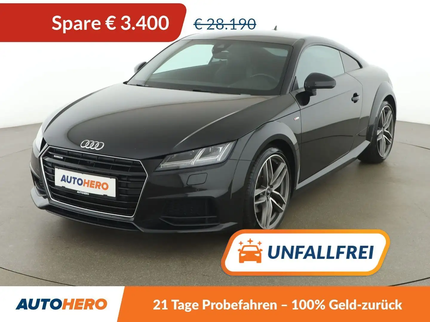 Audi TT 2.0 TFSI quattro Coupe S-Line Aut. *LED*NAVI*SPUR* Schwarz - 1