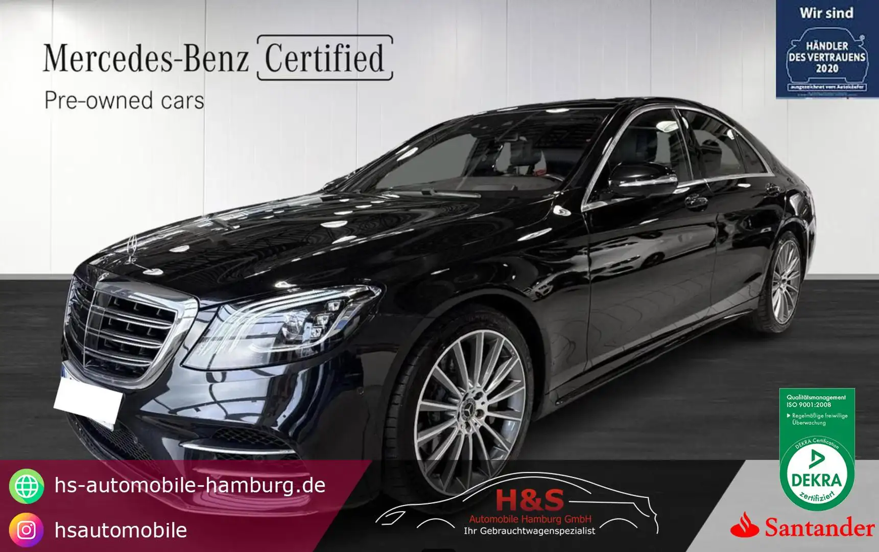 Mercedes-Benz S 400 d 4Matic*Panorama*Head-Up Display Schwarz - 1
