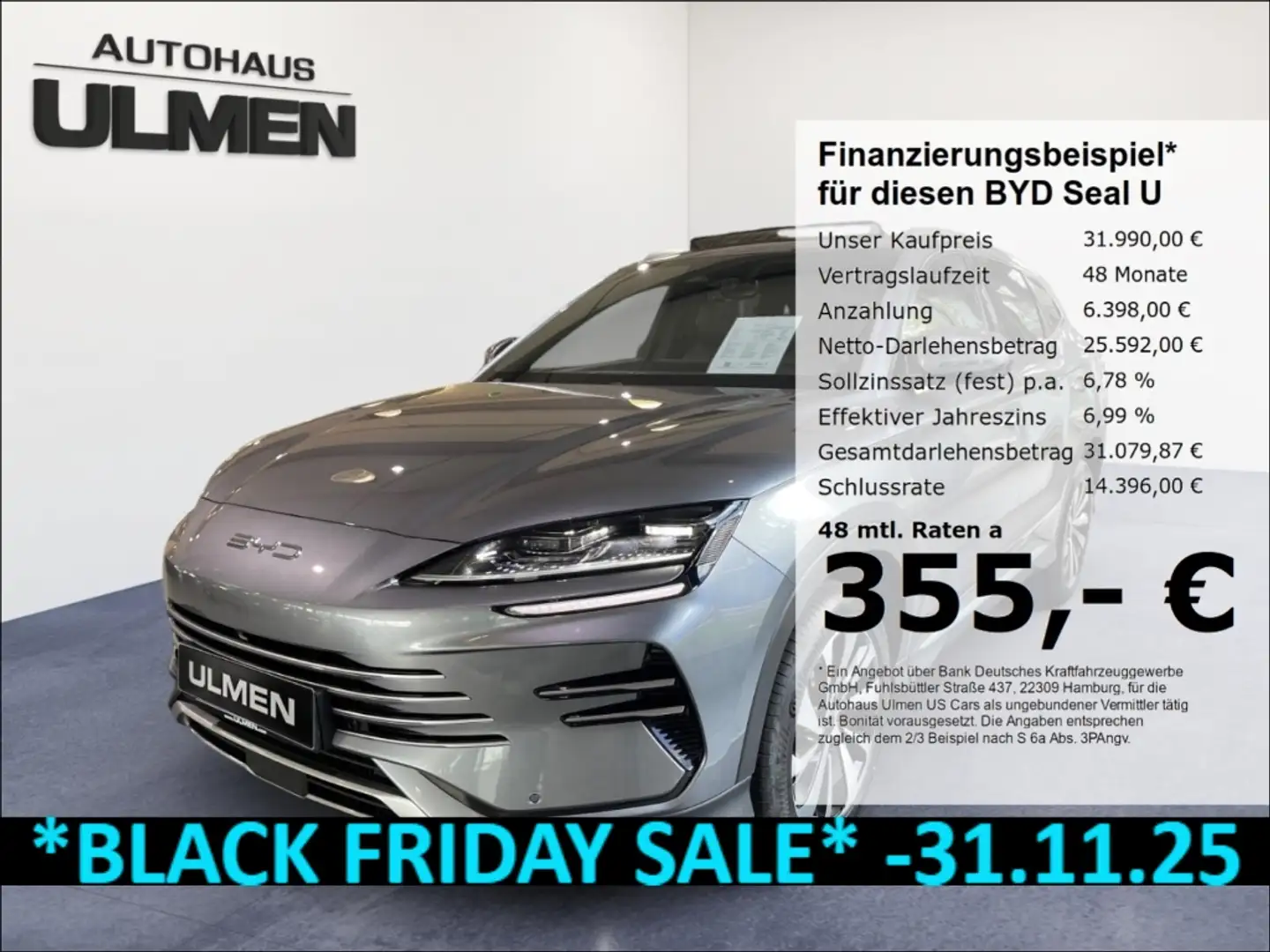 BYD Seal U DM-i 160KW Boost Leder Pano 360°Cam Voll Grijs - 1