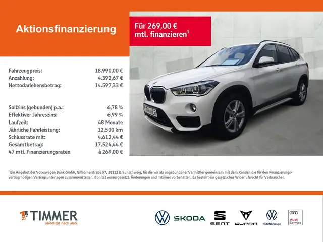 BMW X1 sDrive 18 i Sport Line +AHK+SHZ+BOSE+LED+