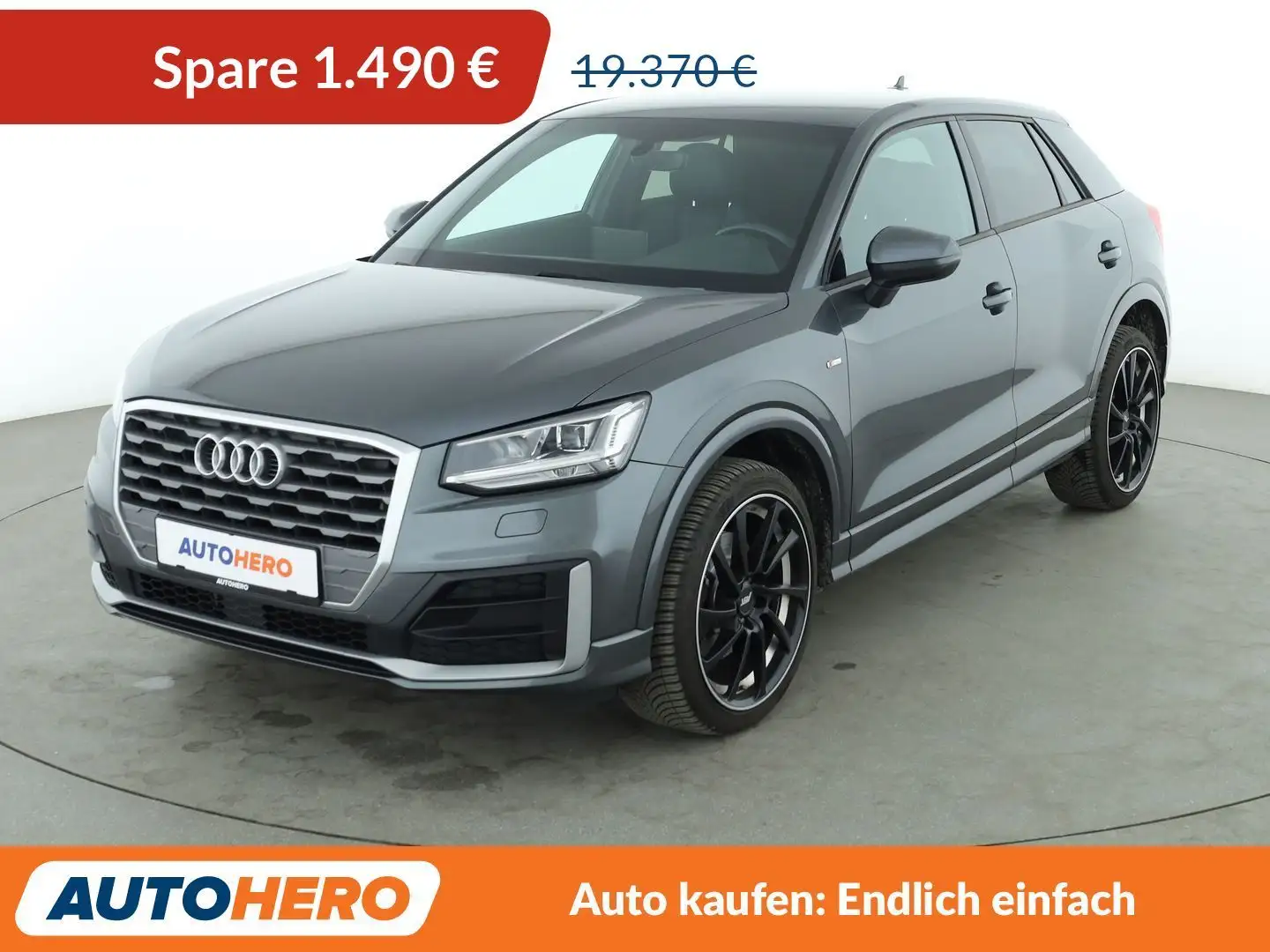 Audi Q2 1.4 TFSI ACT Sport*SLINE*NAVI*TEMPO*LED*PDC*SHZ* Gris - 1