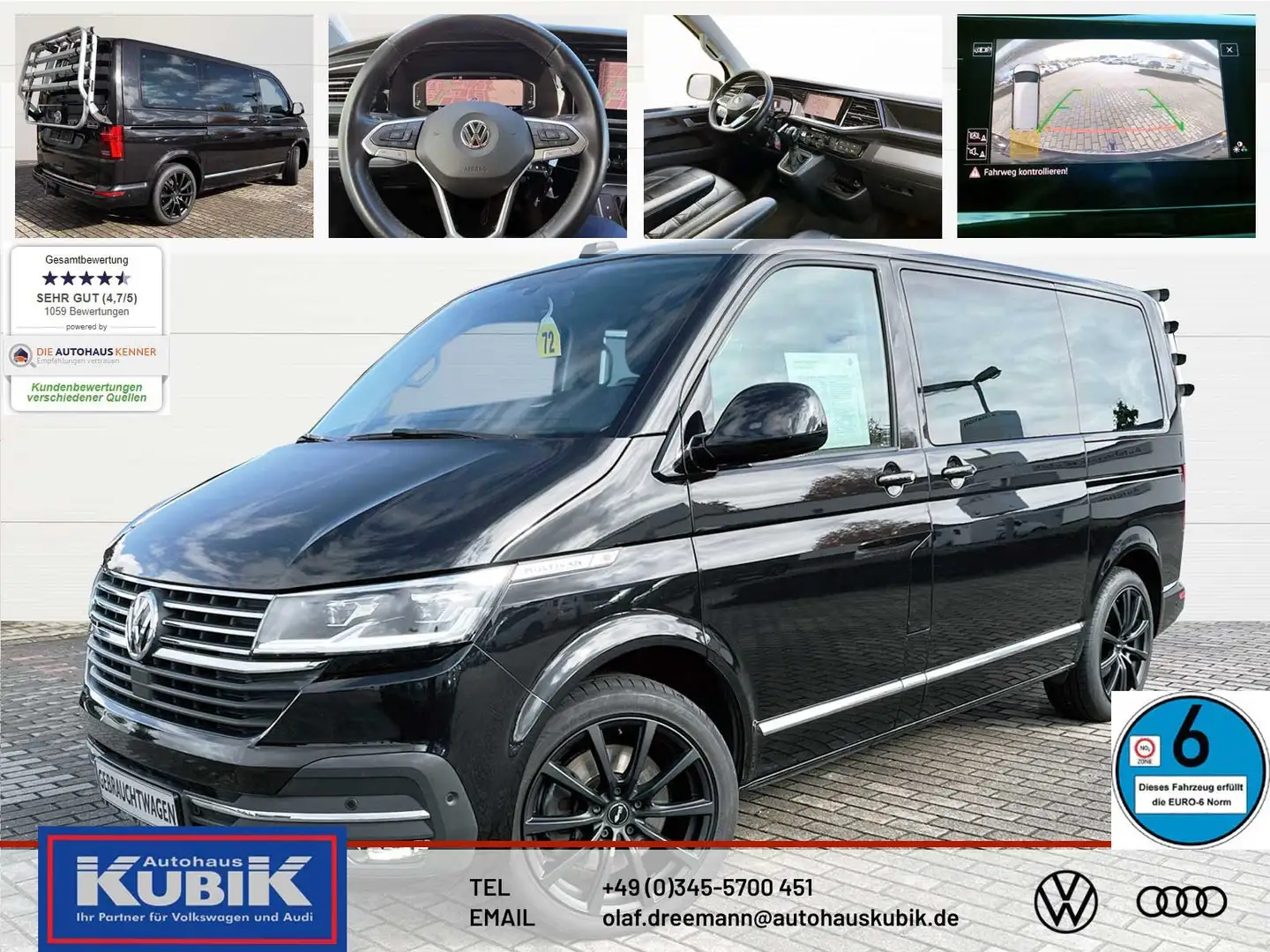 Volkswagen T6.1 Multivan Highline 2,0 TDI 4motion DSG+Leder+Dynamikfahrwer Noir - 1