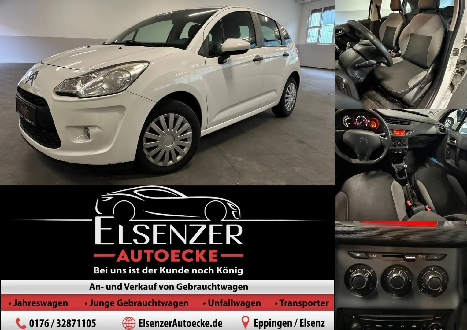 Citroen C3 Advance#Klima#Regensensor#ElektrischeFensterh Weiß - 1