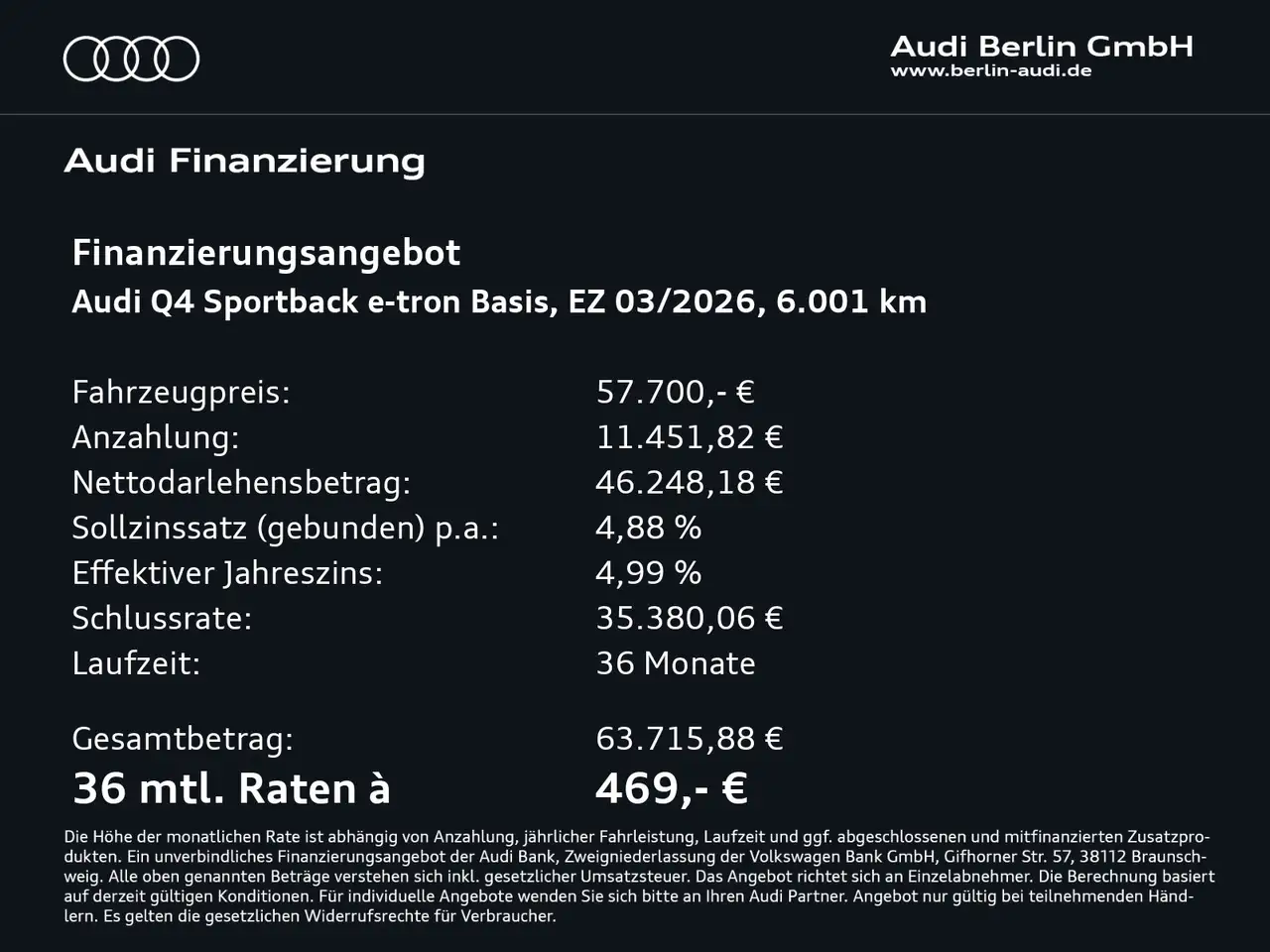 Audi Q4 e-tron Q4 Sportback 45 e-tron 210 kW 2