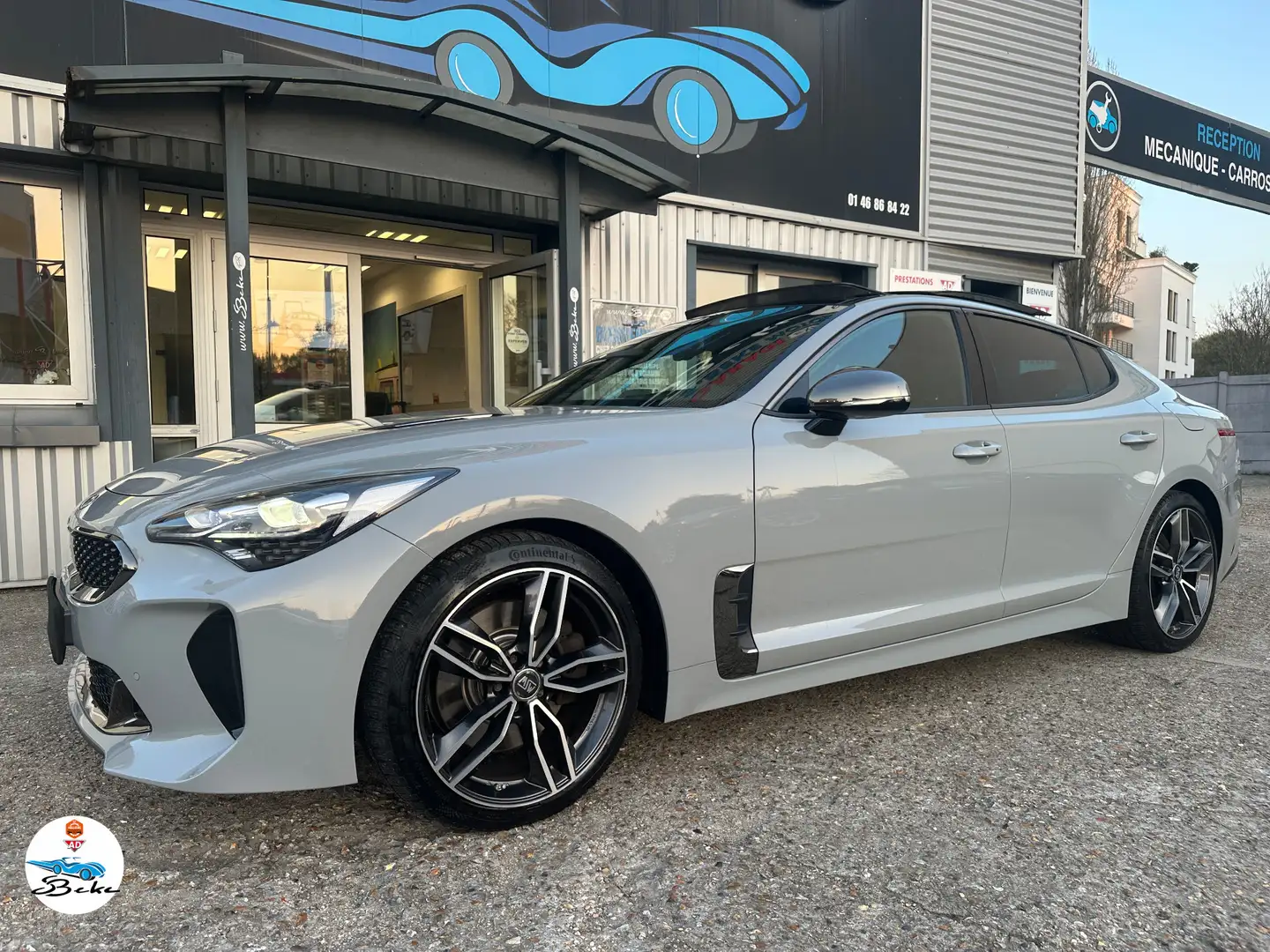 Kia Stinger 2.0 T-GDi 255 ch ISG BVA8 4x2 GT Line Pack Premium Gris - 2