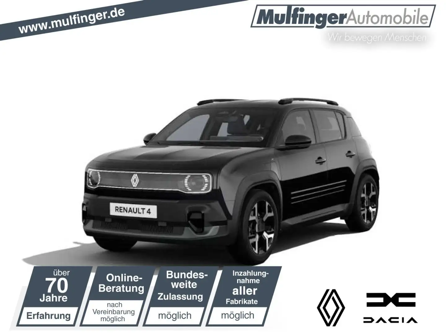 Renault R 4 E-Tech elektrisch Techno 150 Comfort ALLWETTER LED Noir - 1