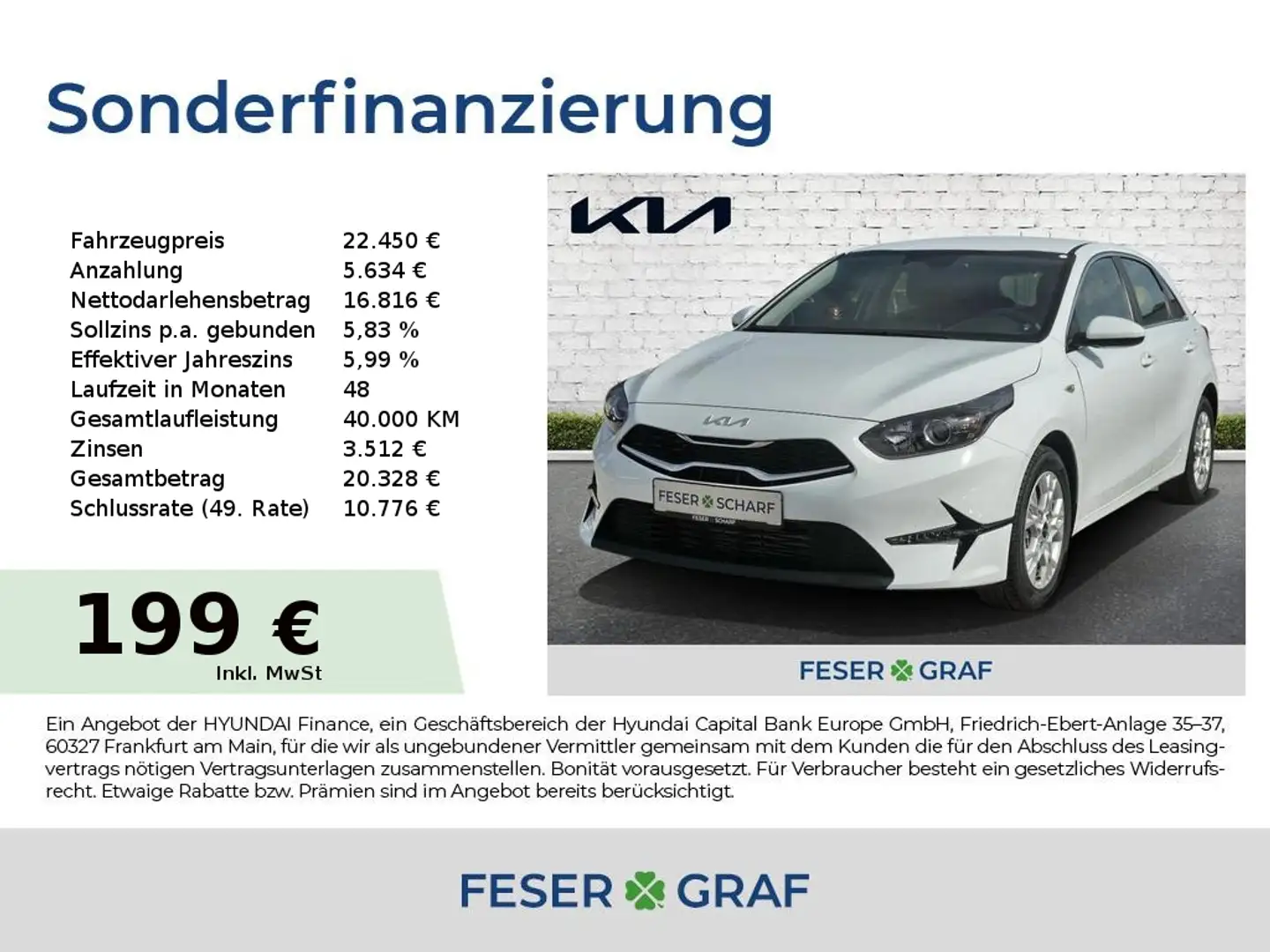 Kia Ceed / cee'd 1.5T VISION KOMFORT+ NAVI Sitzhzg. Tempomat Weiß - 1