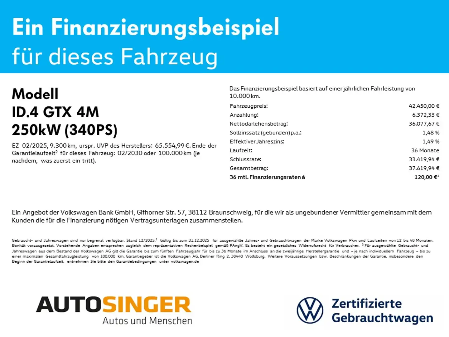 Volkswagen ID.4 GTX 4M *WÄRME*NAV*AHK*ACC*IQ-L*R-CAM*HD-UP* Schwarz - 2