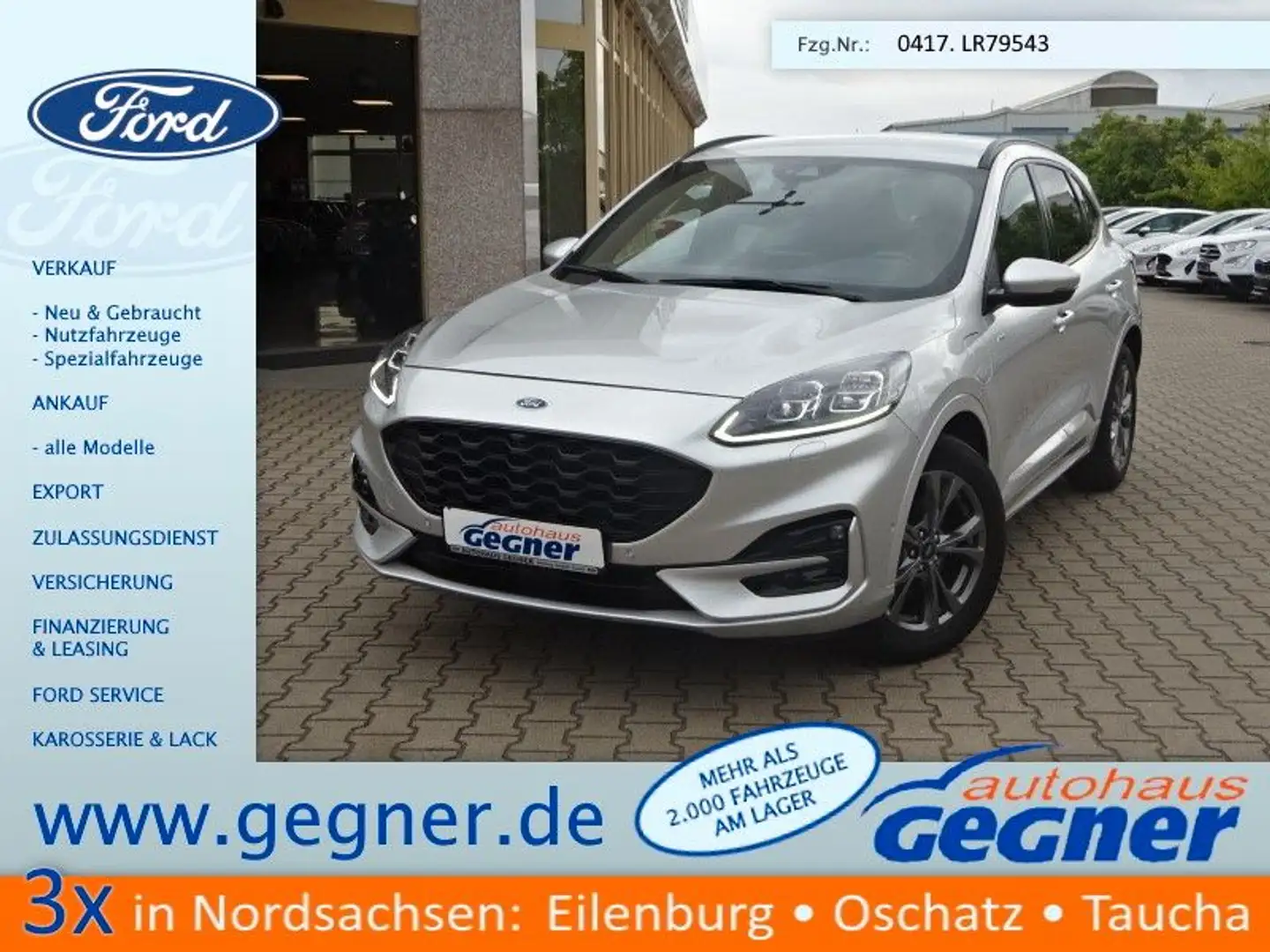 Ford Kuga 225PS PHEV ST-Line X Navi ParkAssi ACC Silber - 1