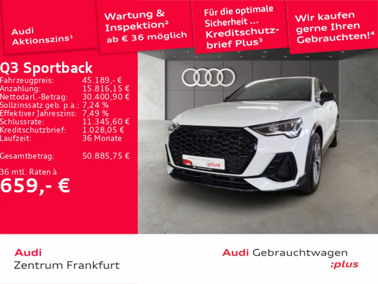 Audi Q3 35 TFSI S tronic S line LED Navi PD Weiß - 1