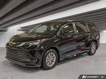 Black 2026 Toyota Sienna Minivan Front-Wheel Drive Automatic