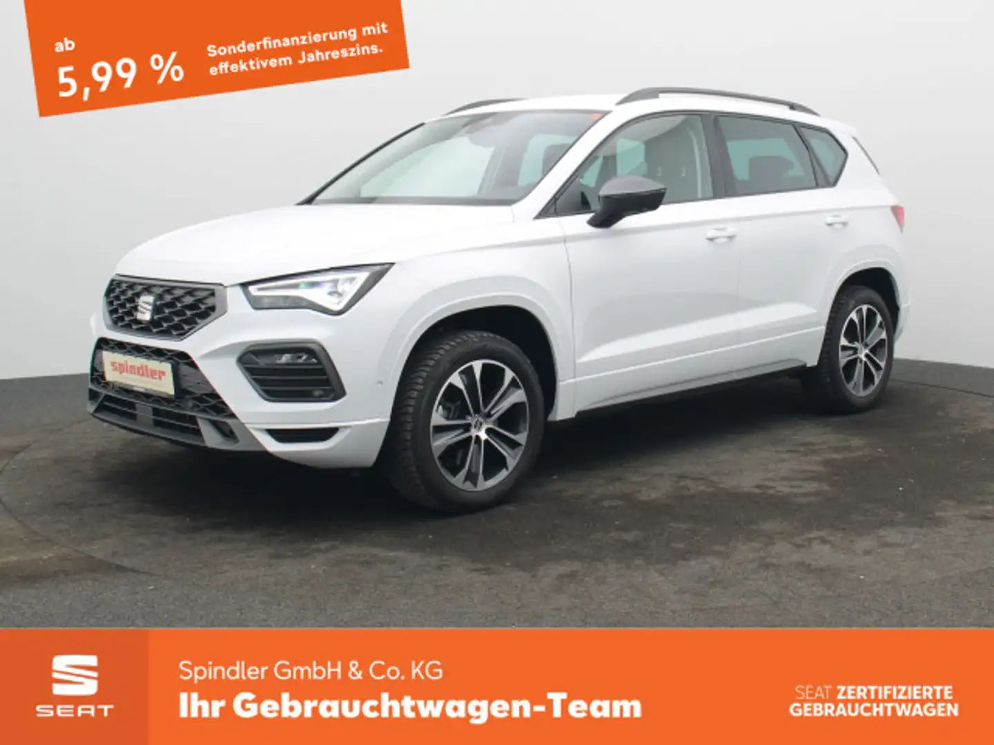 SEAT Ateca FR 2.0 TDI DSG / LED, Navi, RFK, SHZ, DAB+ Blanc - 1