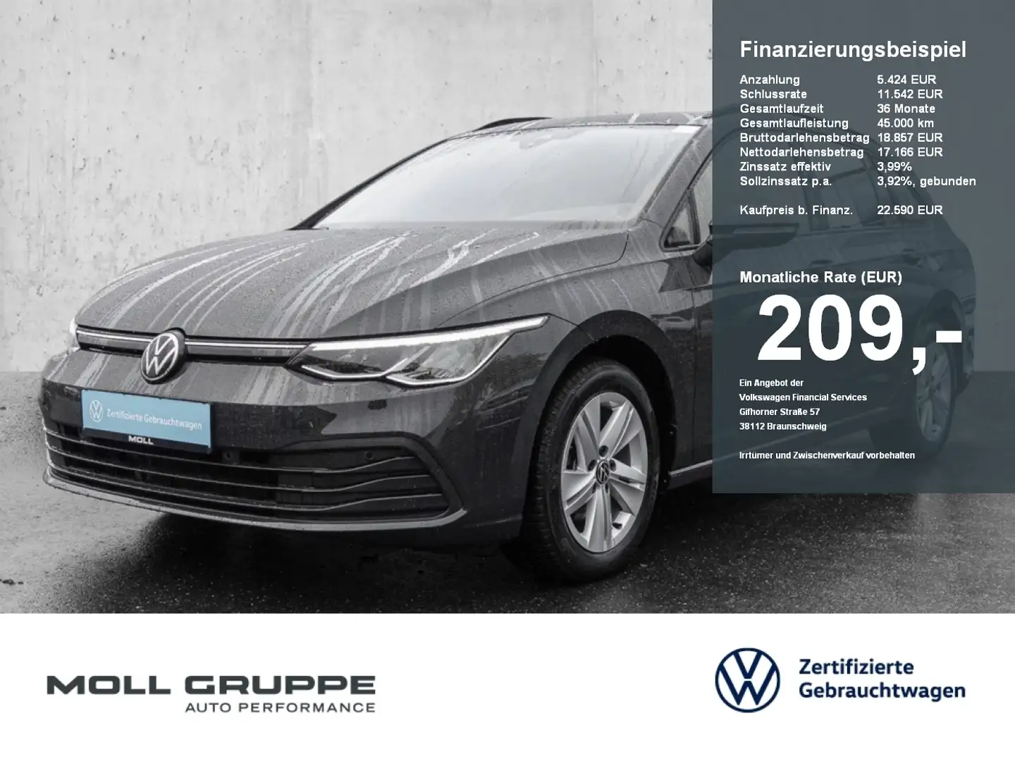Volkswagen Golf Variant 1.5 TSI Life NAVI ALU Grau - 1