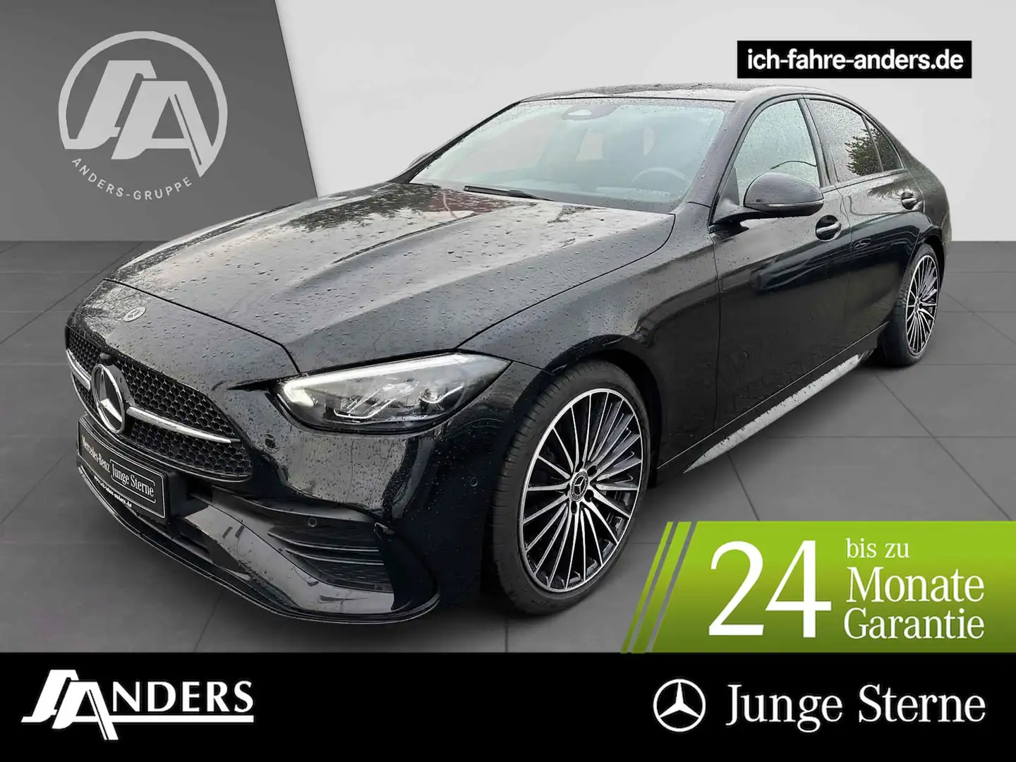 Mercedes-Benz C 200 AMG AdvPLus+MBUX+Pano+LED+AHK+Night+SOUND Schwarz - 1