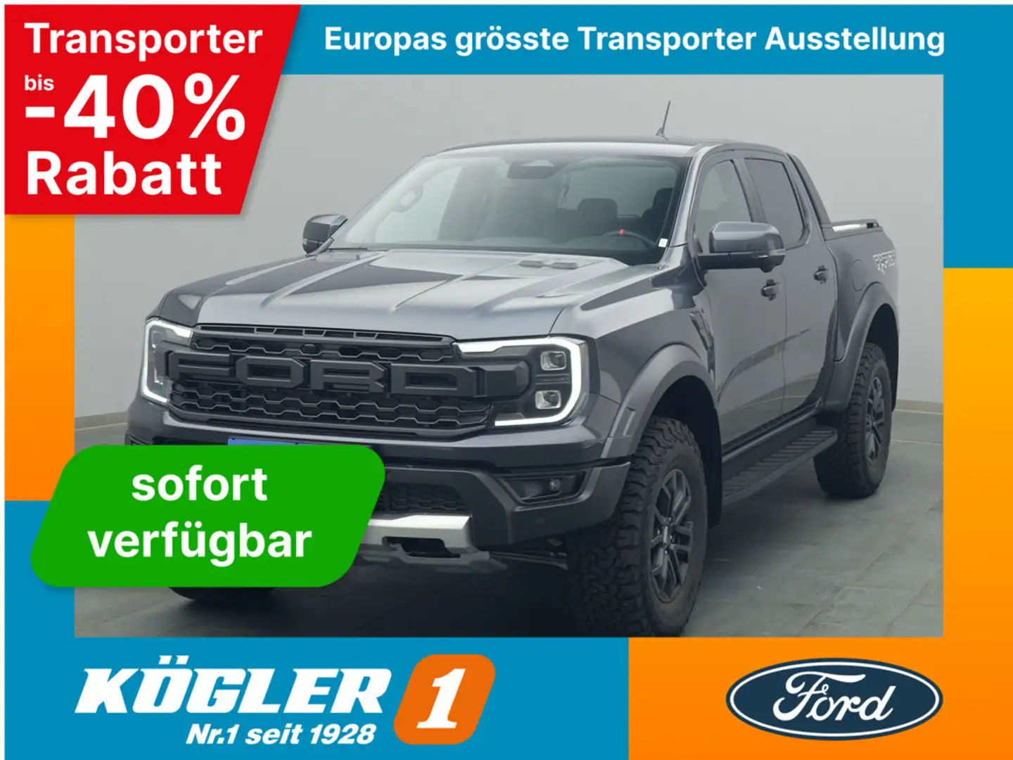 Ford Ranger RAPTOR Diesel/Techno-P./Raptor-P. Gris - 1