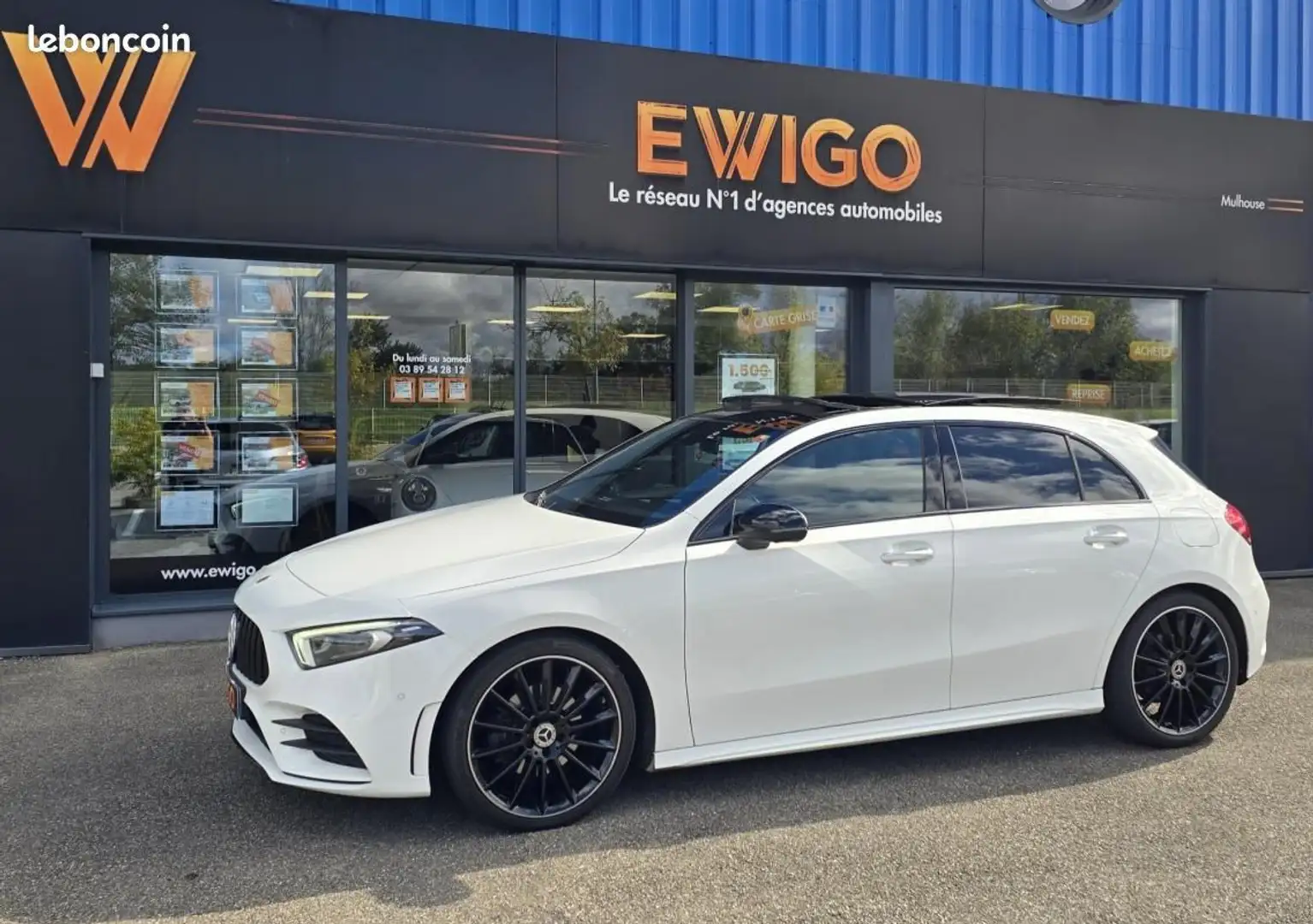 Mercedes-Benz A 200 Mercedes 200 D 150ch AMG LINE BURMESTER-360-SIEGES ELEC-IMMAT FR Blanc - 1