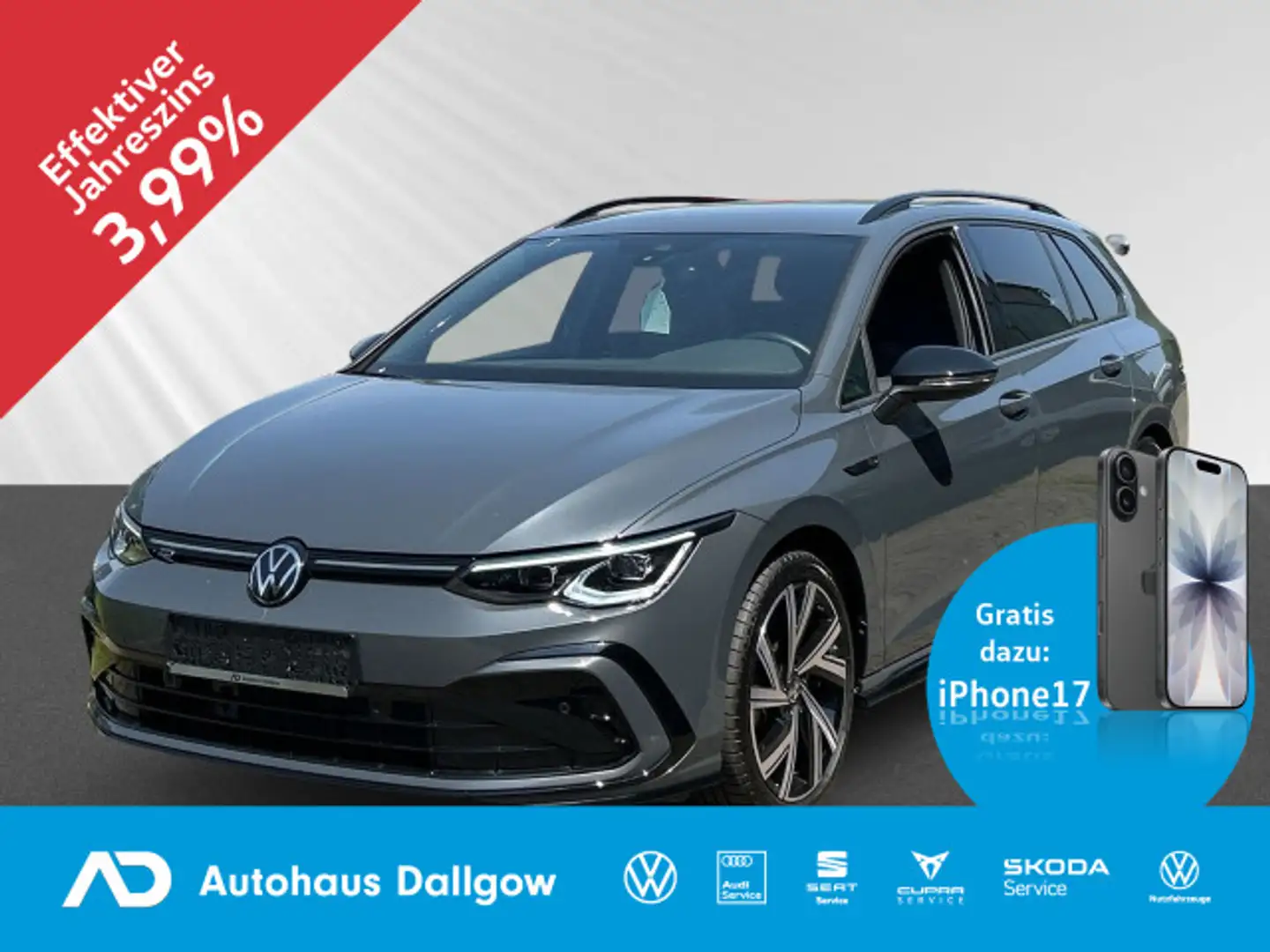 Volkswagen Golf Variant R-Line 1,5l eTSI 130PS DSG+LED+Navi Grau - 1