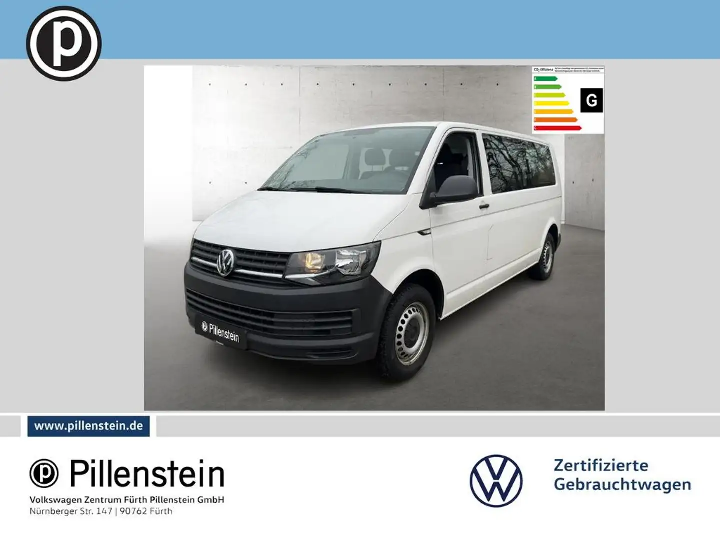 Volkswagen T6 Kombi LR KLIMA ZUHEIZER PDC AHK Blanc - 1