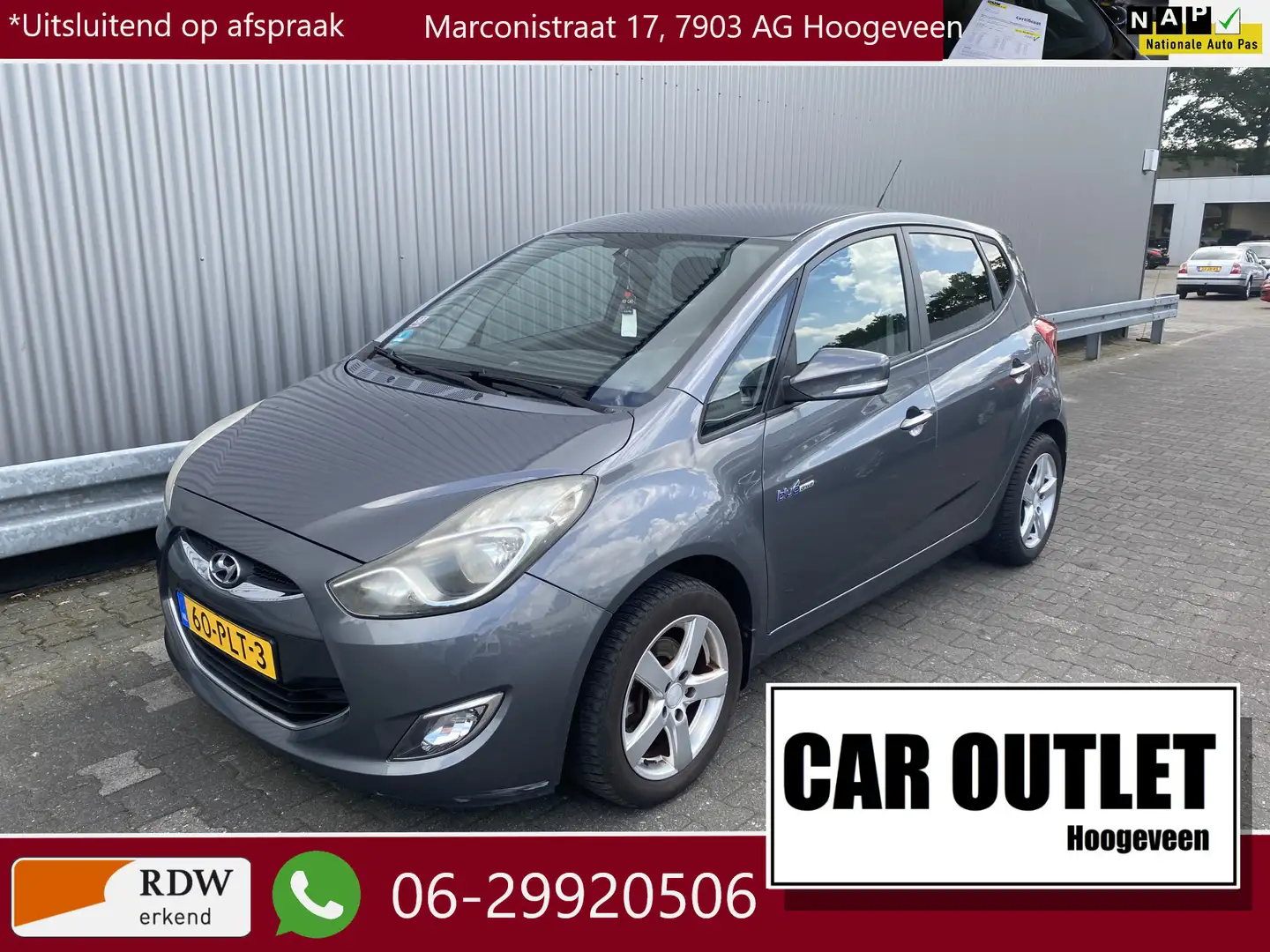 Hyundai iX20 1.6i i-Vision A/C, CC, USB, LM, nw. APK – Inruil M Grijs - 1