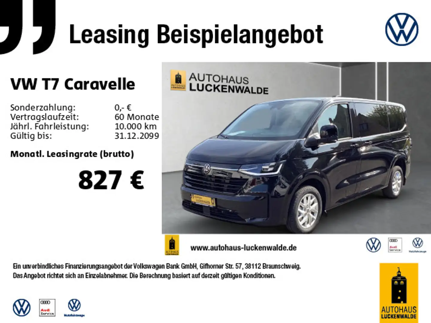 Volkswagen T7 Caravelle 2.0 TDI Style Aut. *PANO*IQ.LIGHT* Schwarz - 1